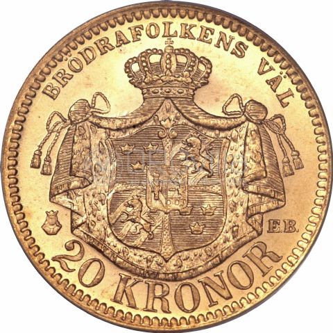 20 Kronor - Oscar II 1877-1899
